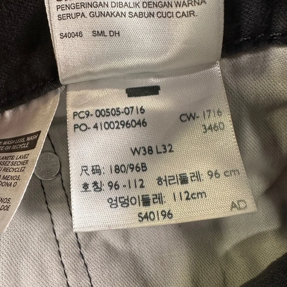 Levis 505 Regular Fit Jeans Mens 38x32 Gray Straight Leg Denim Pants 00505-0716